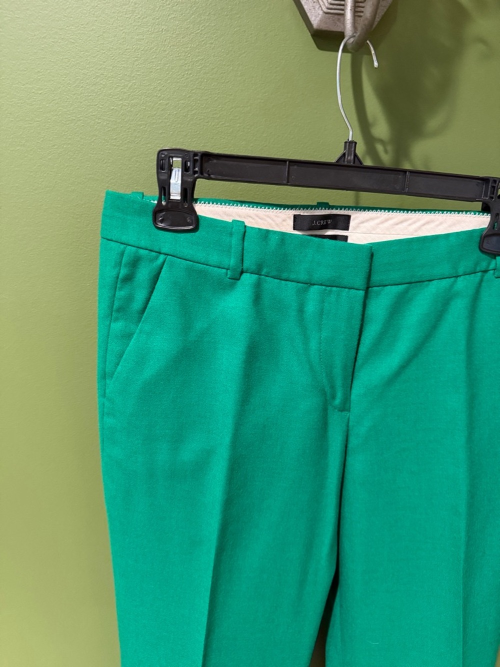 J. Crew Emerald Green Tailored Ankle Pants - Picture 2 of 3